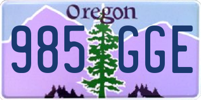 OR license plate 985GGE