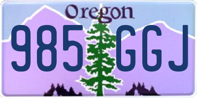 OR license plate 985GGJ