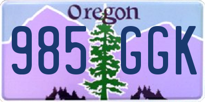 OR license plate 985GGK