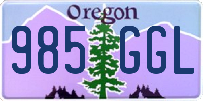 OR license plate 985GGL