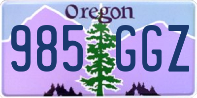 OR license plate 985GGZ