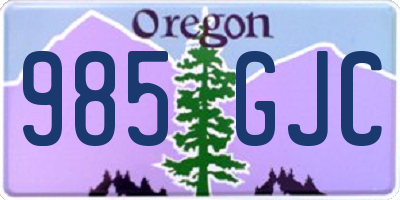 OR license plate 985GJC