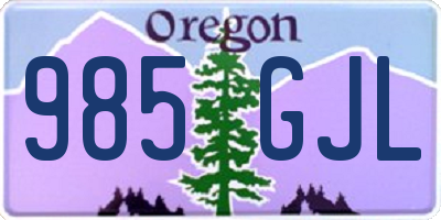 OR license plate 985GJL