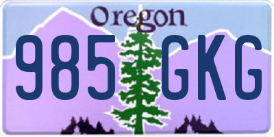 OR license plate 985GKG