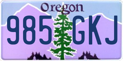OR license plate 985GKJ