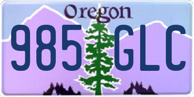 OR license plate 985GLC