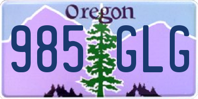 OR license plate 985GLG