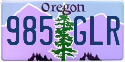 OR license plate 985GLR