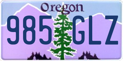OR license plate 985GLZ