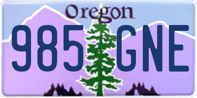 OR license plate 985GNE