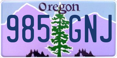 OR license plate 985GNJ