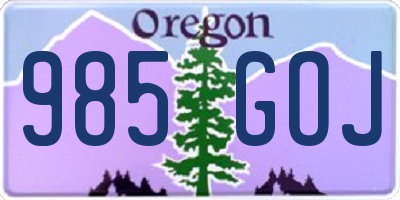 OR license plate 985GOJ