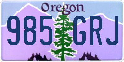 OR license plate 985GRJ