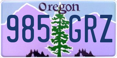 OR license plate 985GRZ