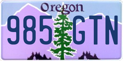 OR license plate 985GTN