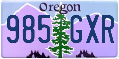 OR license plate 985GXR