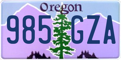 OR license plate 985GZA