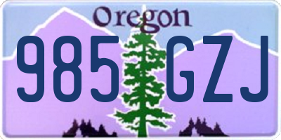 OR license plate 985GZJ