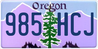 OR license plate 985HCJ