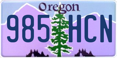 OR license plate 985HCN