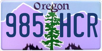 OR license plate 985HCR