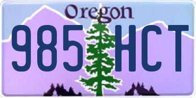 OR license plate 985HCT