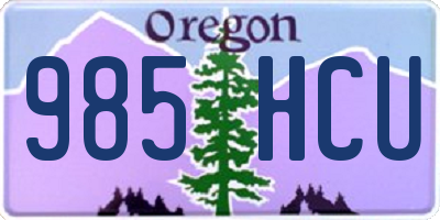 OR license plate 985HCU