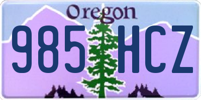 OR license plate 985HCZ