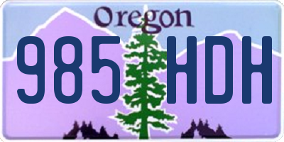 OR license plate 985HDH