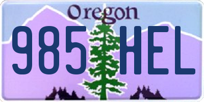 OR license plate 985HEL