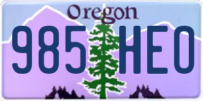 OR license plate 985HEO