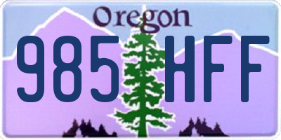 OR license plate 985HFF