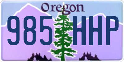 OR license plate 985HHP