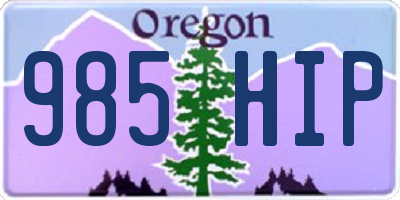 OR license plate 985HIP