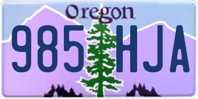 OR license plate 985HJA