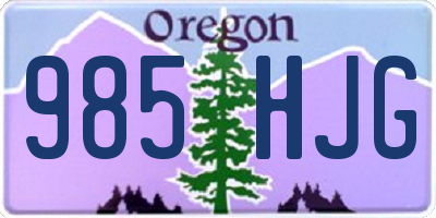 OR license plate 985HJG