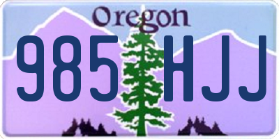 OR license plate 985HJJ