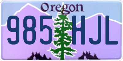 OR license plate 985HJL