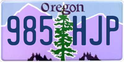 OR license plate 985HJP