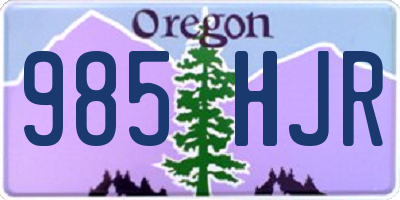 OR license plate 985HJR
