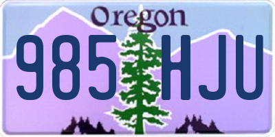 OR license plate 985HJU