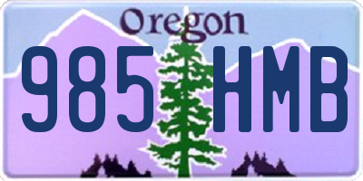OR license plate 985HMB