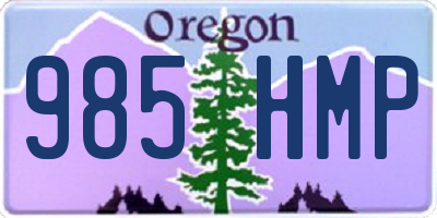 OR license plate 985HMP