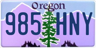 OR license plate 985HNY