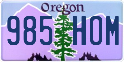OR license plate 985HOM