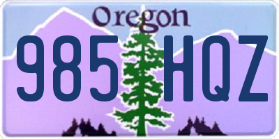 OR license plate 985HQZ