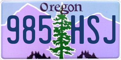 OR license plate 985HSJ