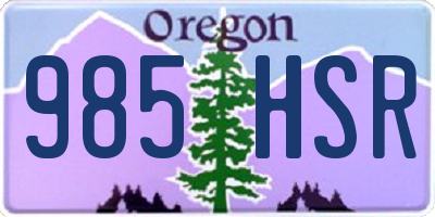 OR license plate 985HSR