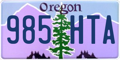 OR license plate 985HTA