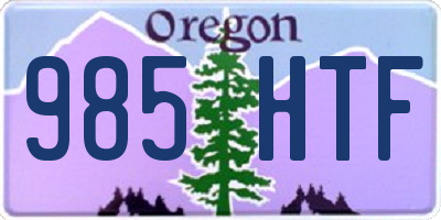 OR license plate 985HTF